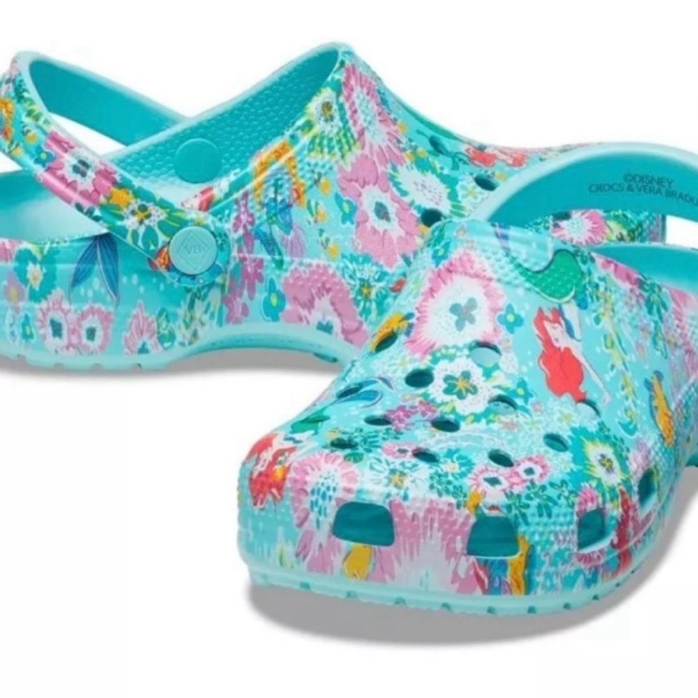 New limited edition Disney the little mermaid crocs W6 NWT
